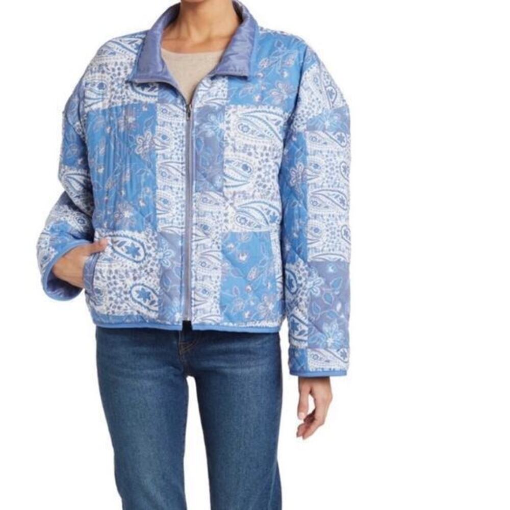 Avec Les Filles Blue Chambray Jacket - Size Small